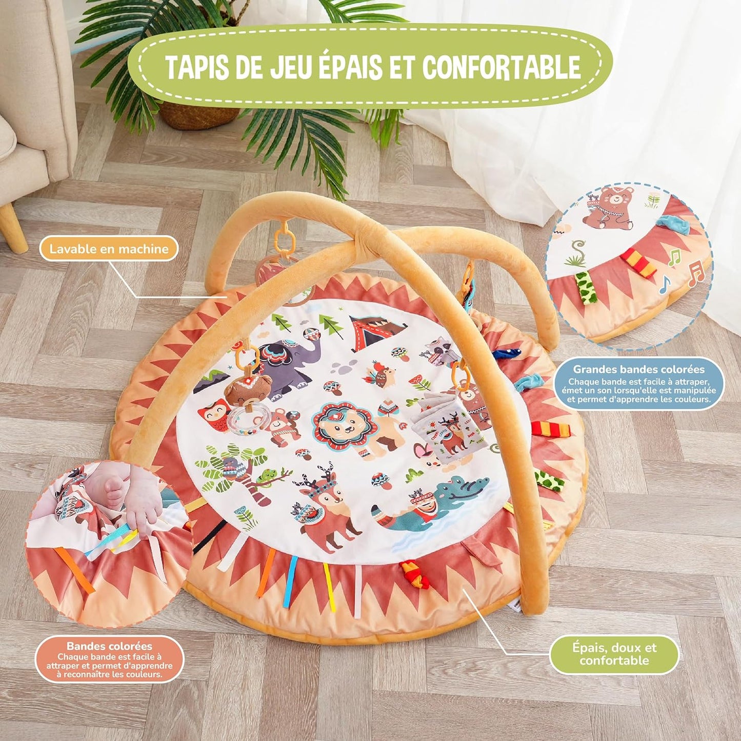 tapis d'éveil bébé montessori aidéal