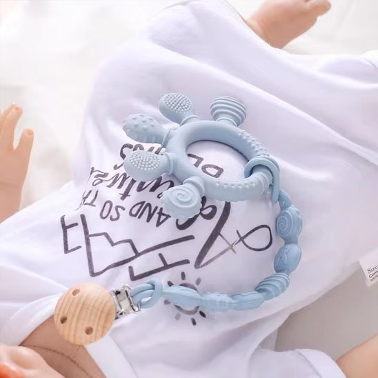 Anneau de dentition bleu