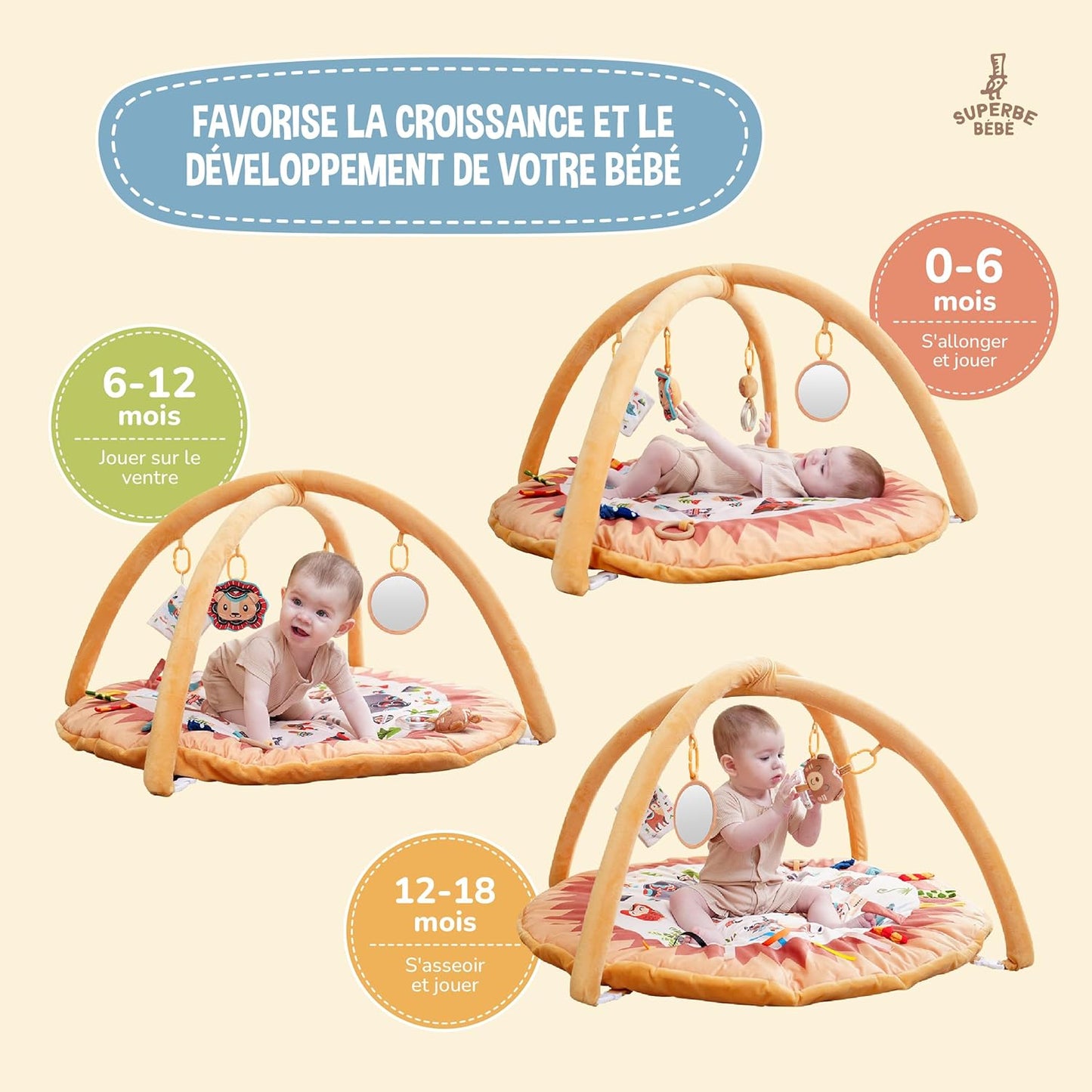 tapis d'éveil bébé montessori aidéal