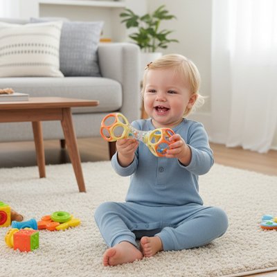 Hochet bébé | Éveil Sensoriel Coloré - PLAY JOUET