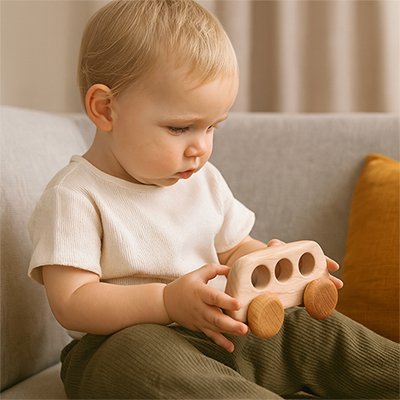 Voiture en bois | Artisanale Éducative - PLAY JOUET